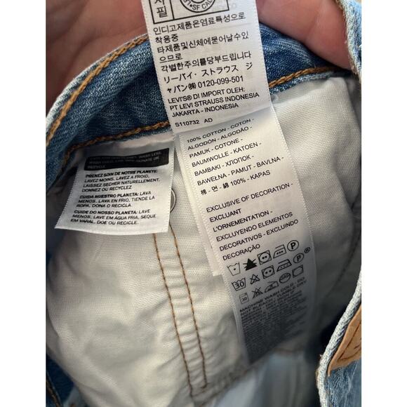 Levi’s 501 Distressed Cutoff HR Jean Denim Shorts Midrise Size 26 Cotton Women’s - Picture 5 of 7